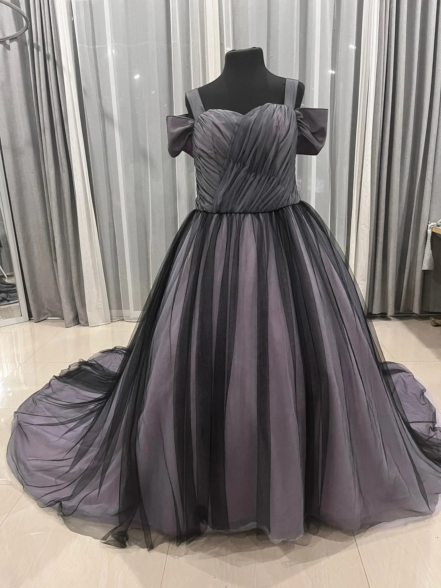 Black gown with clearance pockets